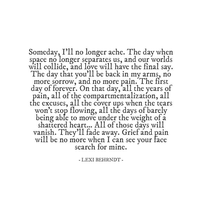 grief and pain and forever