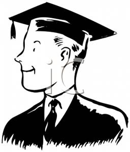 cartoon male graduate