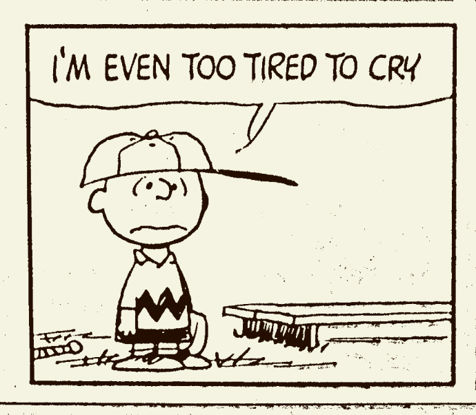 charlie brown too tired to cry