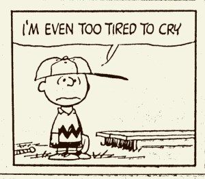 charlie brown too tired to cry