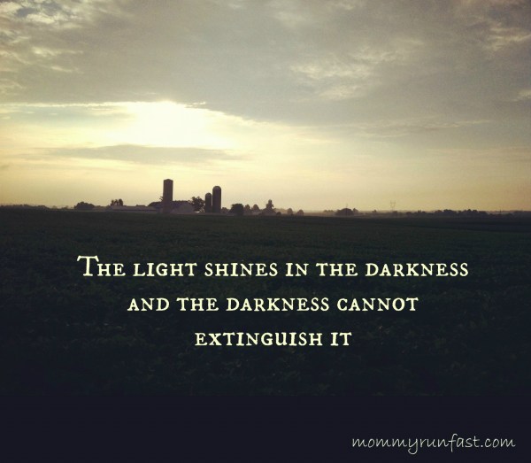 light shines in the darkness image