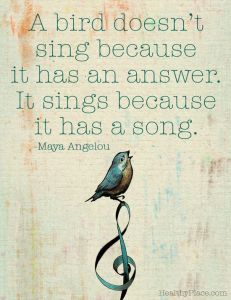 sings with song