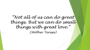 small things with great love