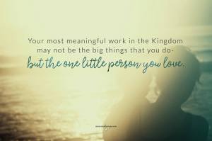 the one little person you love