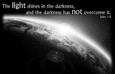 light shines edge of earth