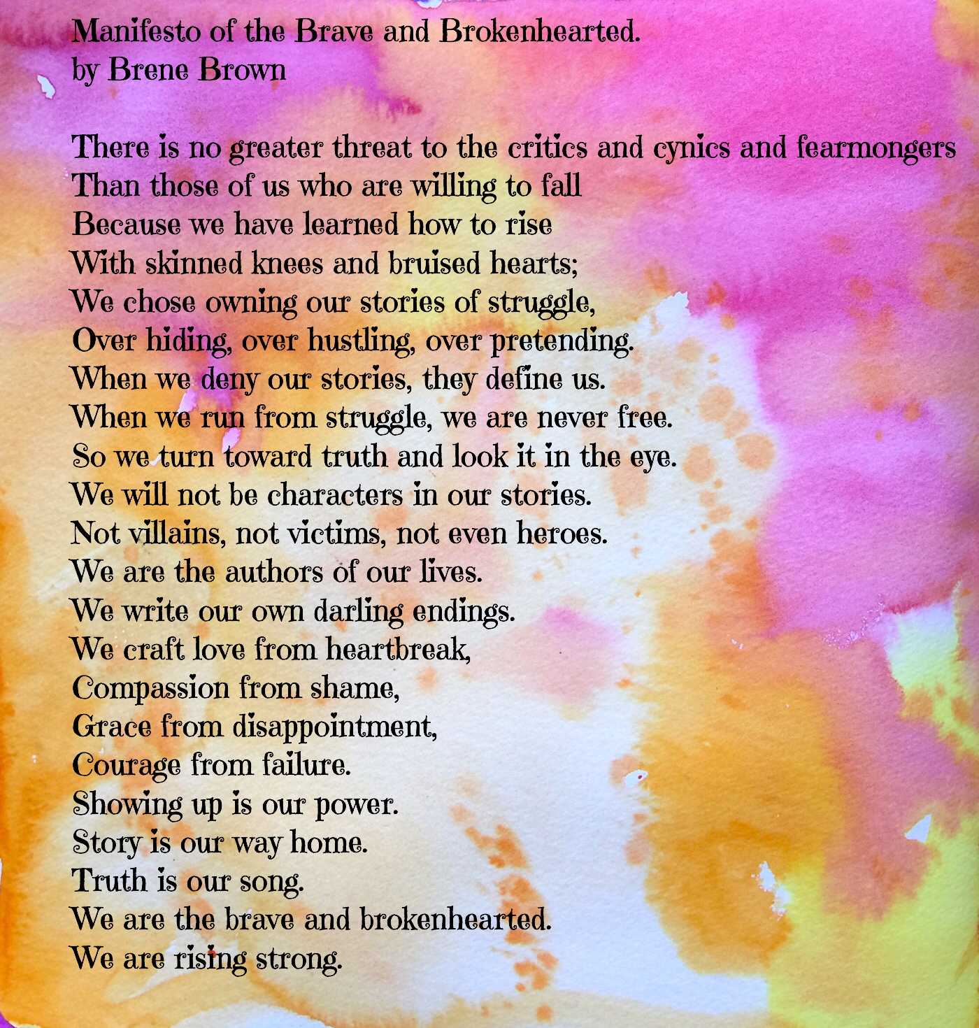manifesto of the brave and brokenhearted