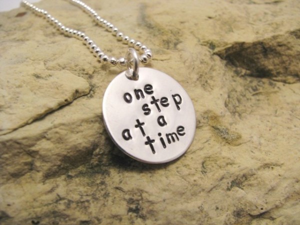 one step at a time necklace