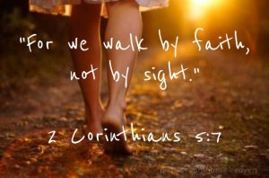 walk by faith feet on path