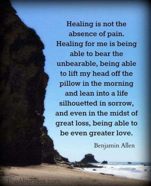 healing is not the absence of pain silhouette of sorrow