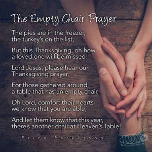 empty chair prayer
