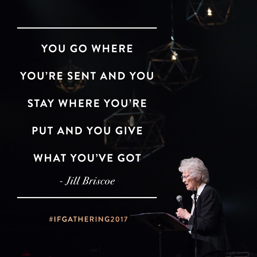 go where sent stay where put give what youve got