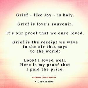 grief like joy is holy receipt pink