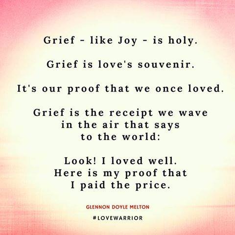 grief like joy is holy receipt pink