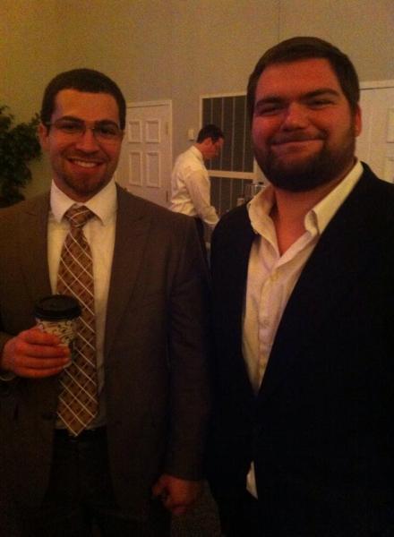 julian and dominic coffee at elaines wedding