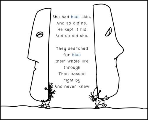 blue mask by shel siverstein