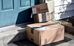 amazon boxes at door