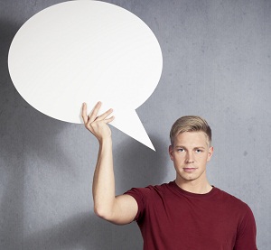 young man thought bubble