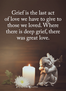grief is the last act of love angel and candle