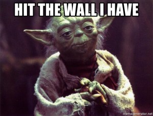 hit the wall yoda