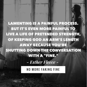 lamenting is a painful process