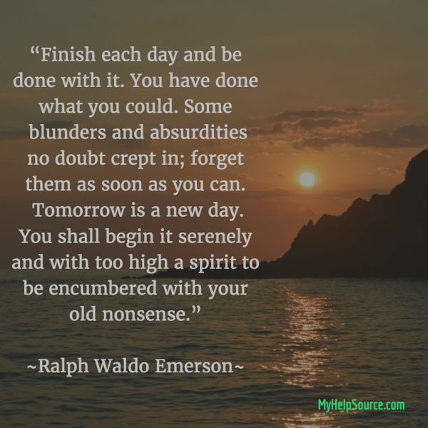 finish each day and be done with it emerson