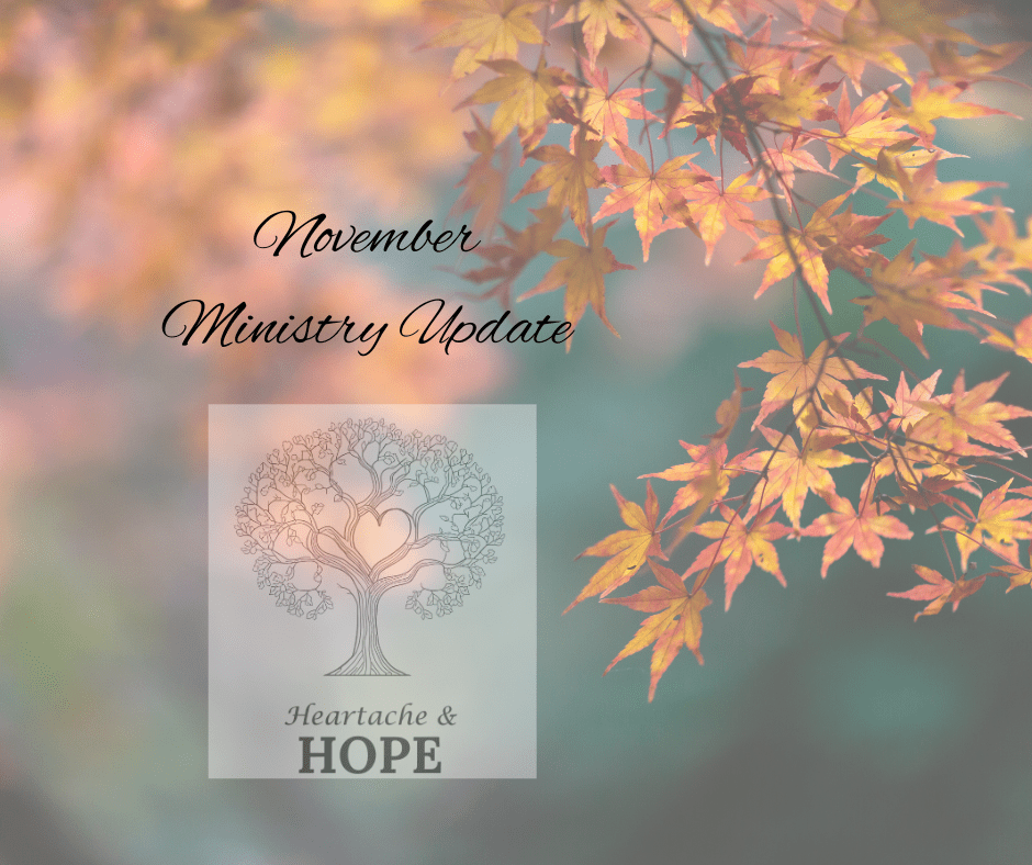 Heartache and Hope: November Ministry&nbsp;Update